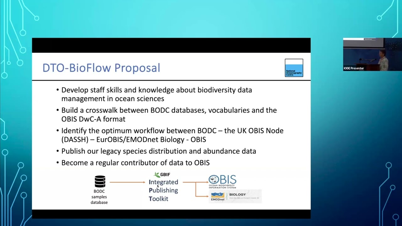 Building a pipeline for biodiversity data from the British Oceanographic Data Centre to OBIS