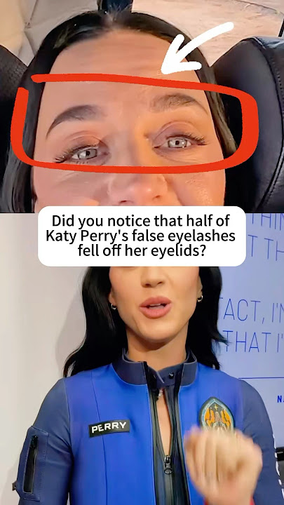 Did you notice that half of Katy Perry’s false eyelashes fell off her eyelids #kourtney