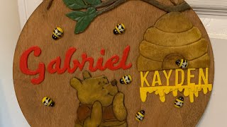 Winnie The Pooh Personalized Name Sign DIY Idea