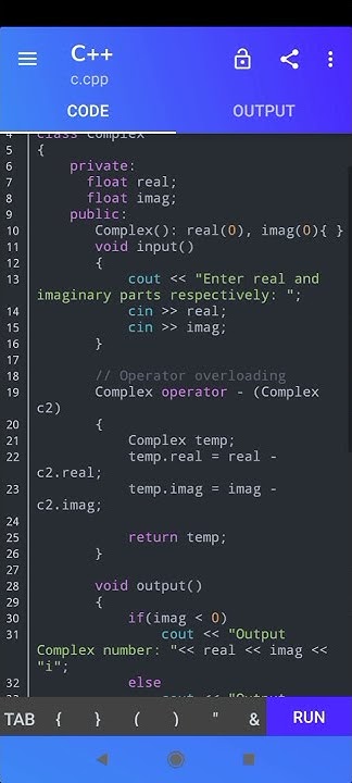 C++ Program to Subtract Complex Number Using Operator Overloading || # ...
