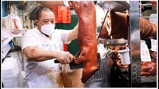 燒乳豬燒肉太好吃了 日斬12隻燒豬 乳豬16隻 滷水乳鴿80隻 燒豬熱辣辣 爆煙爆汁 紅卜卜 脆皮燒乳豬 燒豬燒肉 熱辣辣燒鵝燒鴨 肥美脆皮燒腩仔 玫瑰露酒油鷄 叉燒 滷水乳鴿 新強記燒腊飯店佐敦