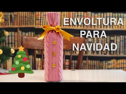 Como Hacer Envoltura NAVIDEÑA para botella - El Rincón Secreto de Luz