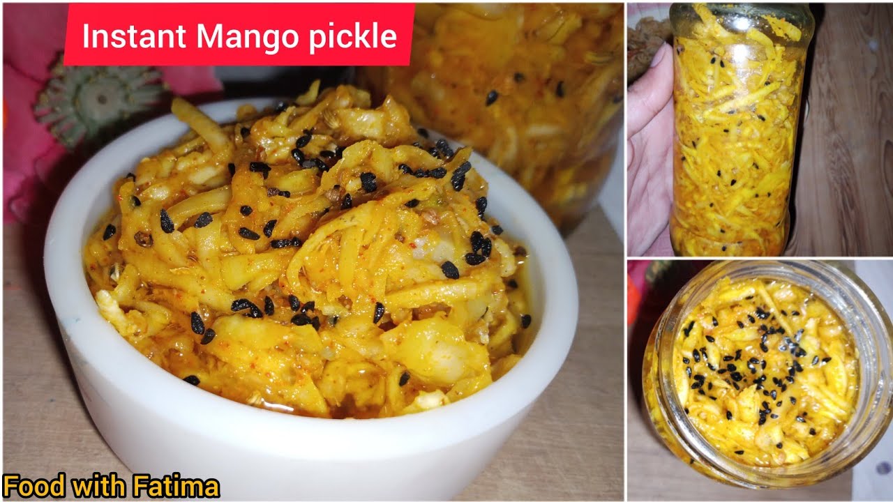 Instant Mango pickle Keri/Aam ka achar recipe by Food with Fatima