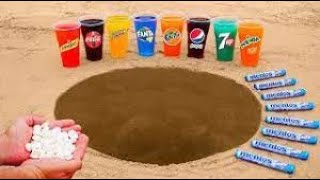 Fanta, Coca Cola, Sprite, Pepsi, Mirinda, Schweppes and Many Other Sodas vs Mentos Underground