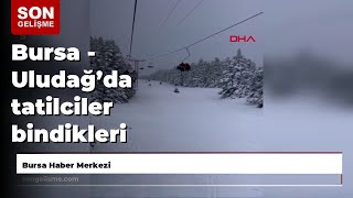 Bursa - Uludağda Tatilciler Bindikleri Telesiyejin Arızalanması Nedeniyle Mahsur Kaldı