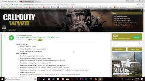 Call Of Duty: World War 2 Game Patch Update [Call of Duty: WWII] Full Patch Notes 12/7 (PS4/XB1)