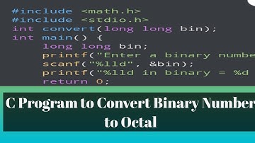 C Program to Convert Binary Number to Octal Number @codingtutorial #C_Programming