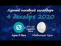 [4 декабря 2020] Лунный посевной календарь огородника-садовода | Флористикс Инфо