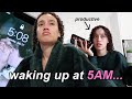 WAKING UP AT 5AM MORNING ROUTINE (this will motivate you)