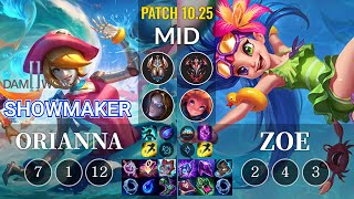 DWG ShowMaker Orianna vs Zoe Mid - KR Patch 10.25