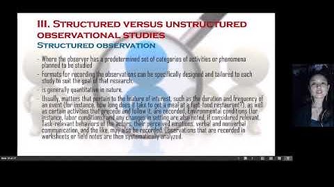 Structured and Unstructured Observation