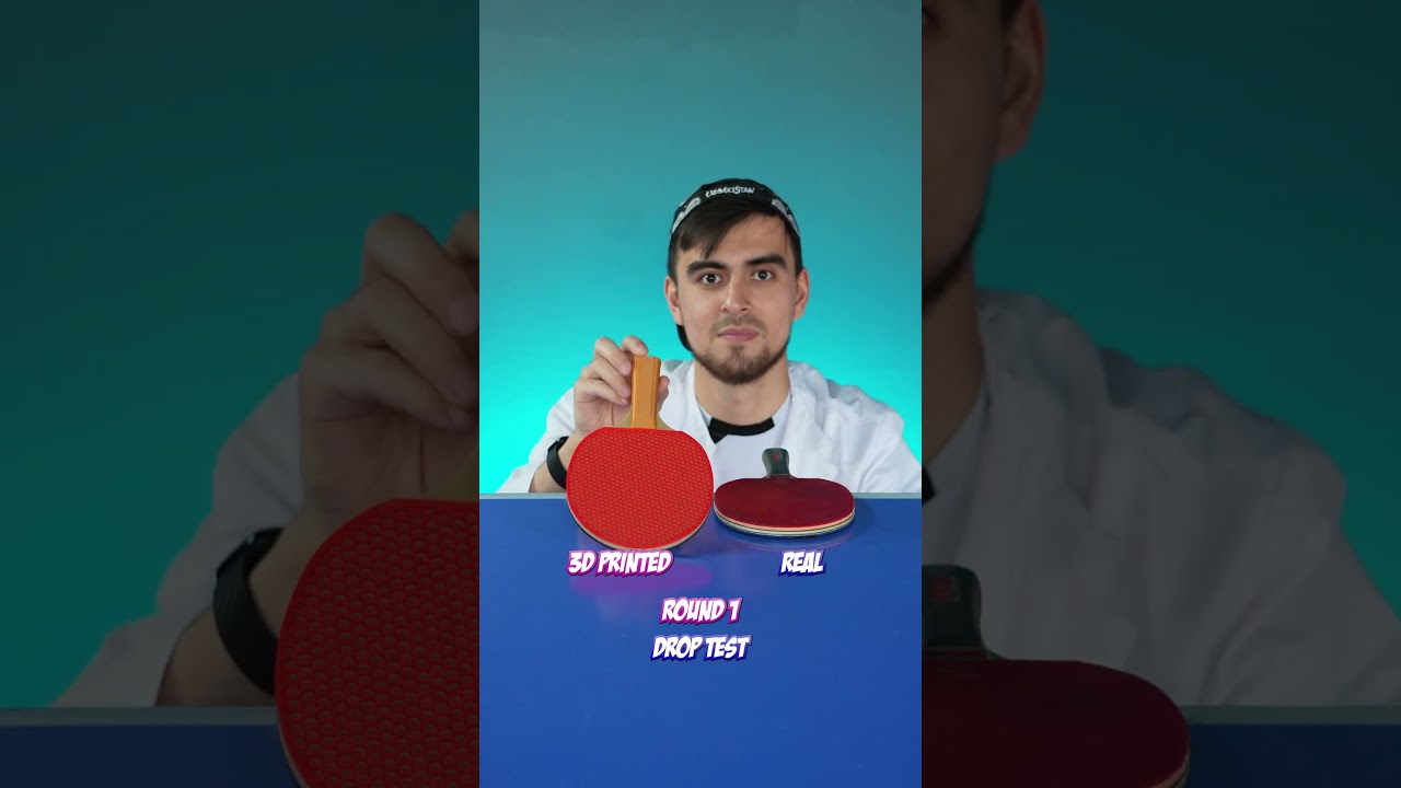 3D Printed Over-Engineered PingPong Blade vs Real