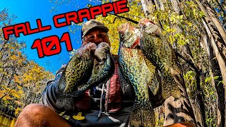 Fall Crappie Fishing 101 ** CATCH TONS OF CRAPPIE WITHOUT A FISH FINDER **