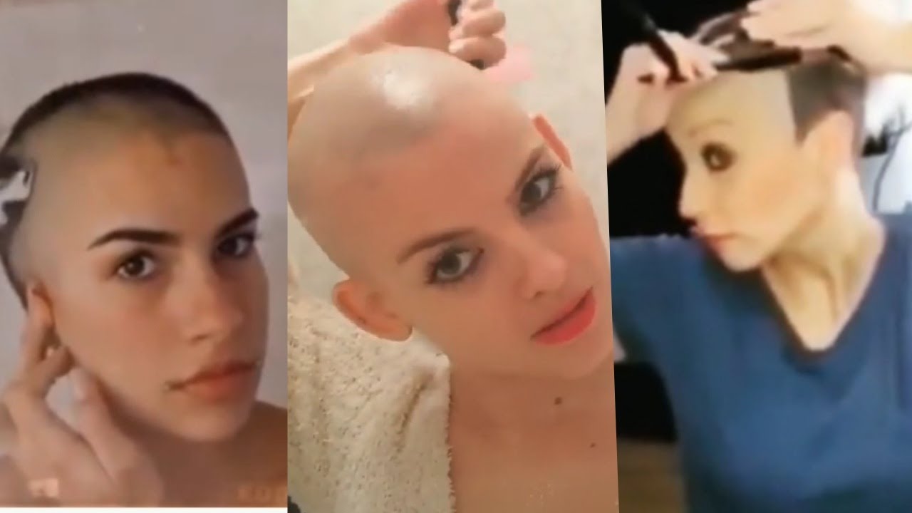 Shaved with Razor Beautiful Girl Headshave .Ladies Headshave 2022