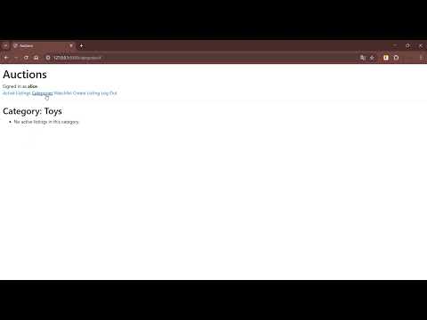 Project 2 - Commerce || CS50’s Web Programming with Python and JavaScript