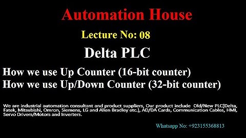 UP Counters and UP/Down Counters In DELTA PLC #16Bit_Counters #32Bit_Counters