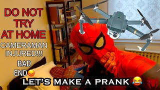 Spiderman’s PRANK with Spidercopter - BAD END 😪 (Spiderman in Real Life)