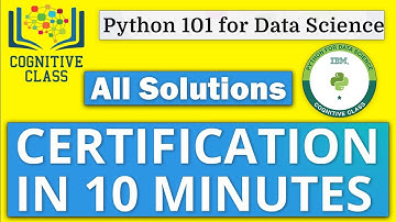 Python For Data Science Cognitive Class Answers | IBM Free Course | Get Certification In 10 Minutes✅