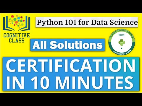 Python For Data Science Cognitive Class Answers | IBM Free Course | Get Certification In 10 Minutes✅