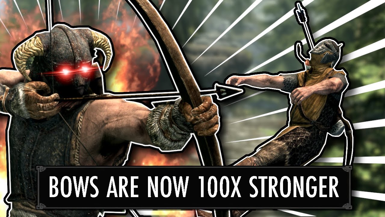 Skyrim But EVERY Kill Makes My BOWS STRONGER