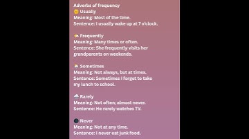 Adverbs of frequency