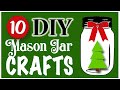 10 EASY Mason Jar Crafts! 🎄 CHRISTMAS DIY | Dollar Tree DIY