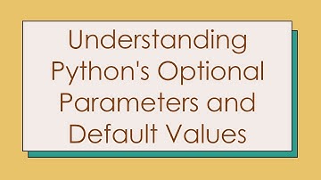 Understanding Python