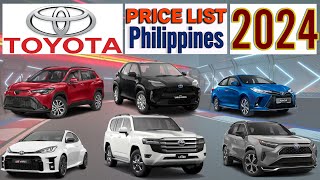 Toyota Price List in Philippines 2024