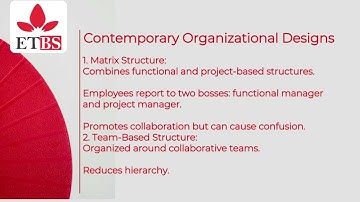 PRINCIPLES OF BUSINESS MANAGEMENT Module 3  Organizational Structure and Design