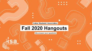 ISA-ASU Hangouts Session Fall 2020