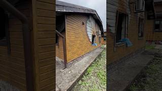 Демонтаж сгоревшей бани. Было и стало.