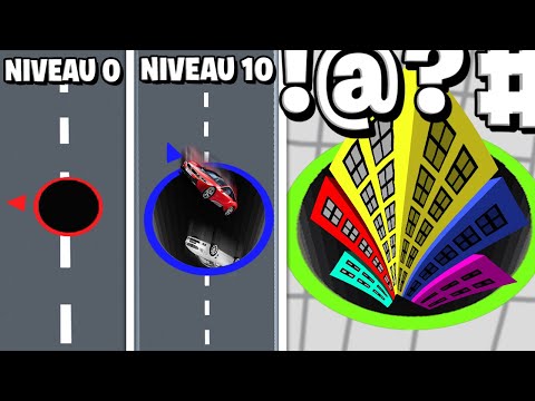 MON PLUS GRAND TROU NOIR DÉTRUIT LE MONDE !! (Hole.io)