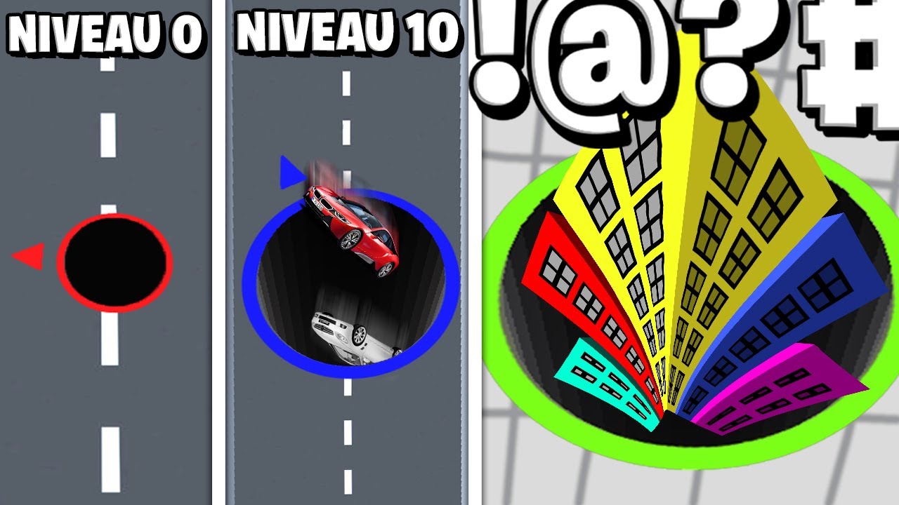 MON PLUS GRAND TROU NOIR DÉTRUIT LE MONDE !! (Hole.io) YouTube