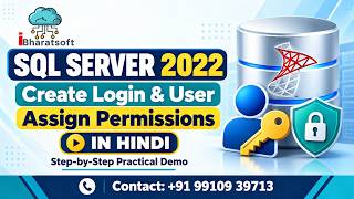 How to Create Login, Create User and Assign Permission to user in SQL SERVER 2022 #sqldba