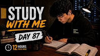 🔴 LIVE Study With Me | day 87 | Pomodoro 50/10 | Lofi Music + Rain Sounds | PRAKASH BHAIYAA