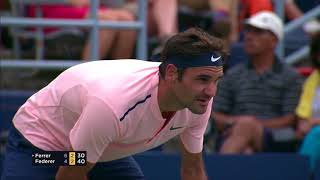 Roger Federer fights off David Ferrer In Montreal