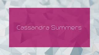 Cassandra Summers - appearance