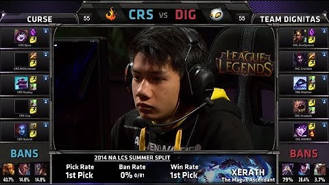 Curse vs Dignitas | S4 NA LCS Summer split 2014 Week 9 Day 1 | CRS vs DIG W9D1 G1 Full Game HD
