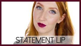 Rich Autumn Makeup | Plum Lips & Emerald Eyeliner