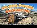 90,000 Pound Excavator On Its Side
