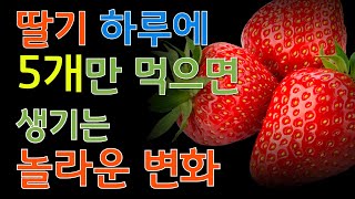 딸기 하루 5개만 먹으면 생기는 놀라운 변화! 딸기의 효능 !