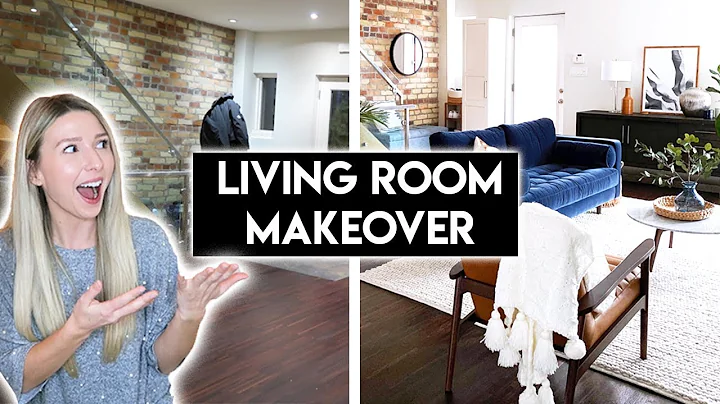 LIVING ROOM + ENTRYWAY MAKEOVER | MID CENTURY MODE...