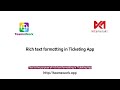 Use Rich Text Formatting in Microsoft Teams Ticketing by TeamsWork