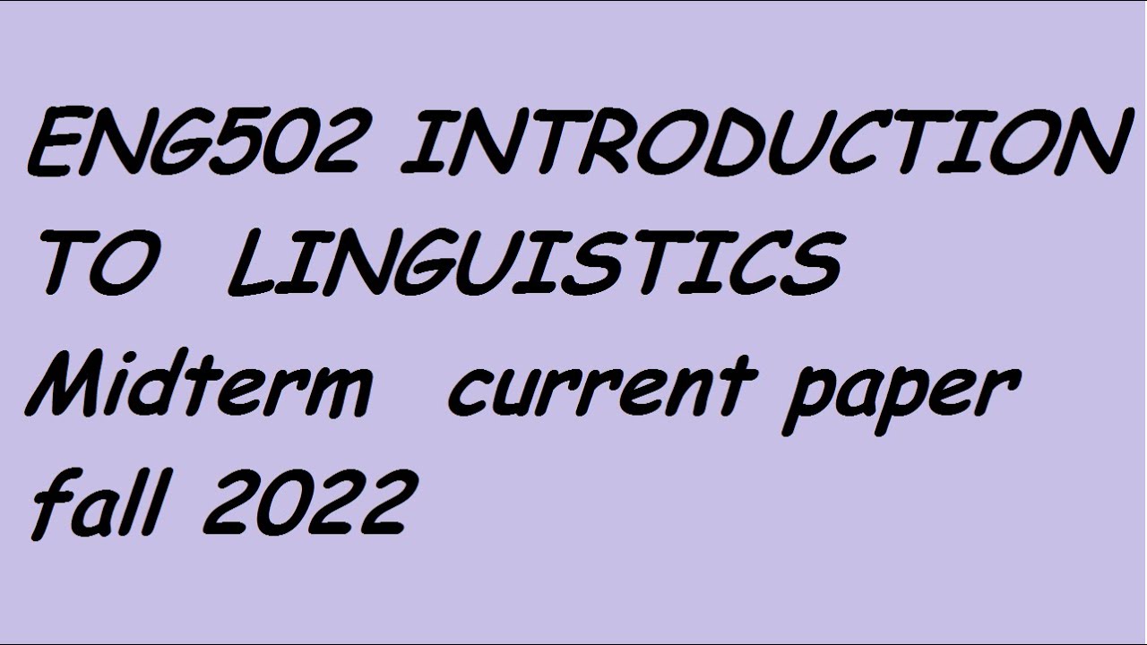 ENG502 midterm current paper/today paper of eng502 - YouTube