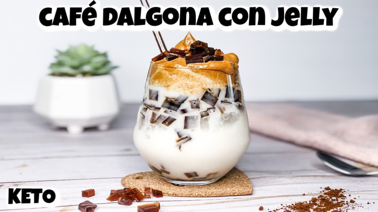 KETO JELLY DALGONA COFFEE CAFE DALGONA CON GELATINA