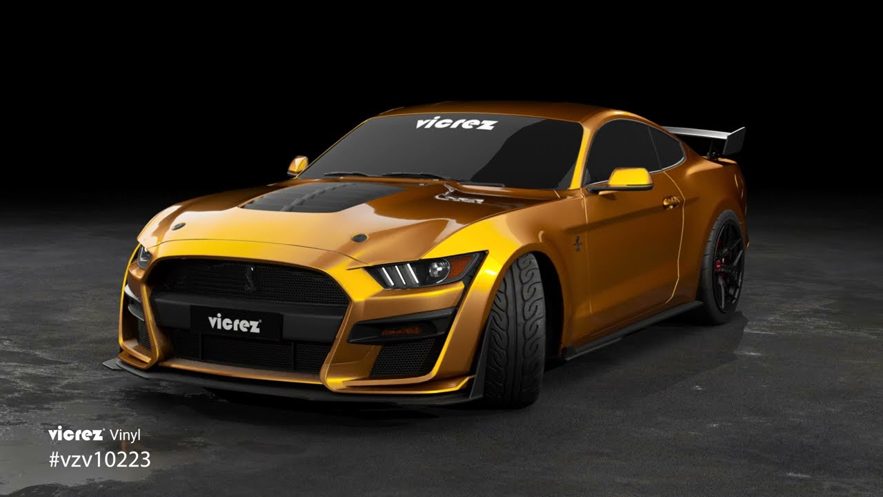 Vicrez Vinyl Car Wrap Film vzv10223 Gloss Electric Metallic Dark Yellow