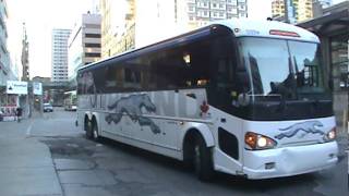 Coach Canada's MCI J4500 and Greyhound Canada's MCI D4505