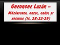 🔊 Gheorghe Lazar (2004) - Măzărichea, orzul, grâul și neghina (Isaia 28:23-29)