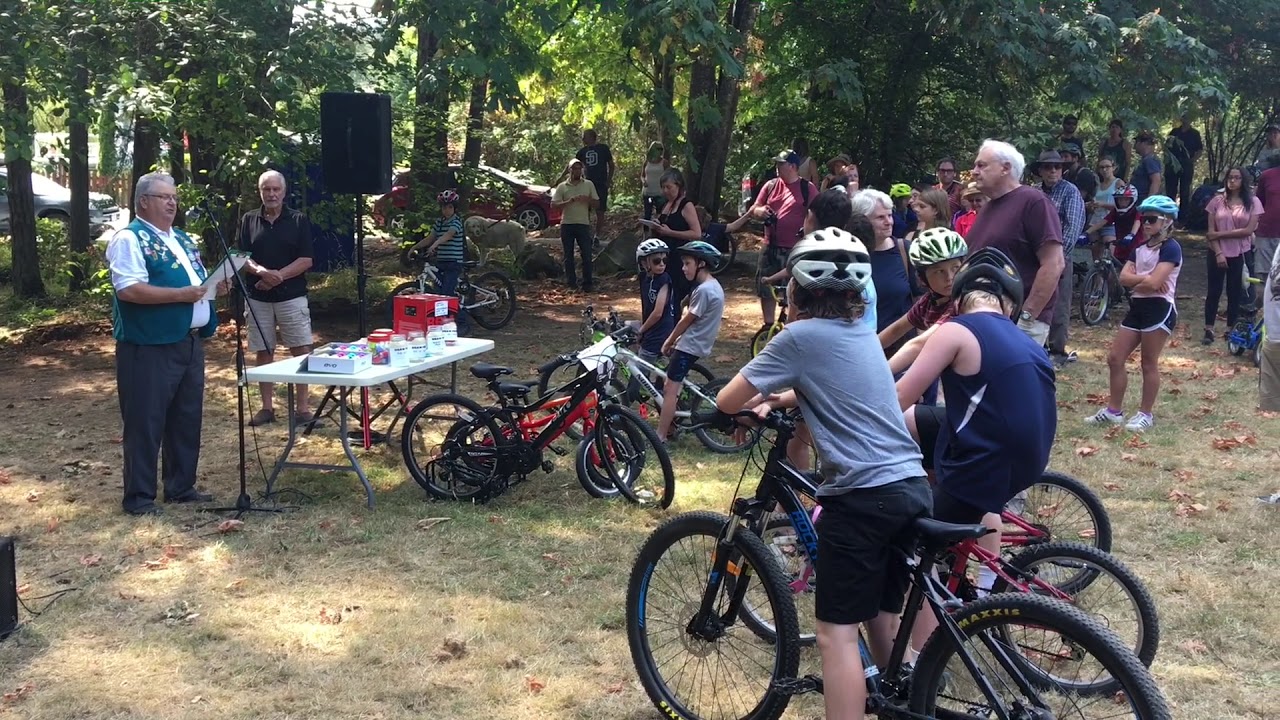 Salt Spring Island New Bike Park Opens to Applause Ribbon Cutting