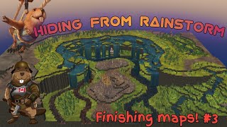 Finishing my maps! 3/4 - hiding from rainstorm